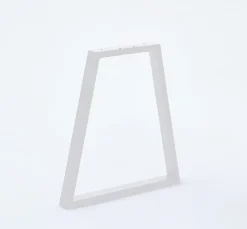 Pied de banc modèle trapèze Mottez H. 40 cm métal blanc