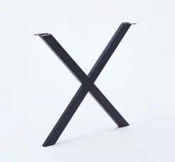 Pied de banc modèle X Mottez H. 40 cm métal noir