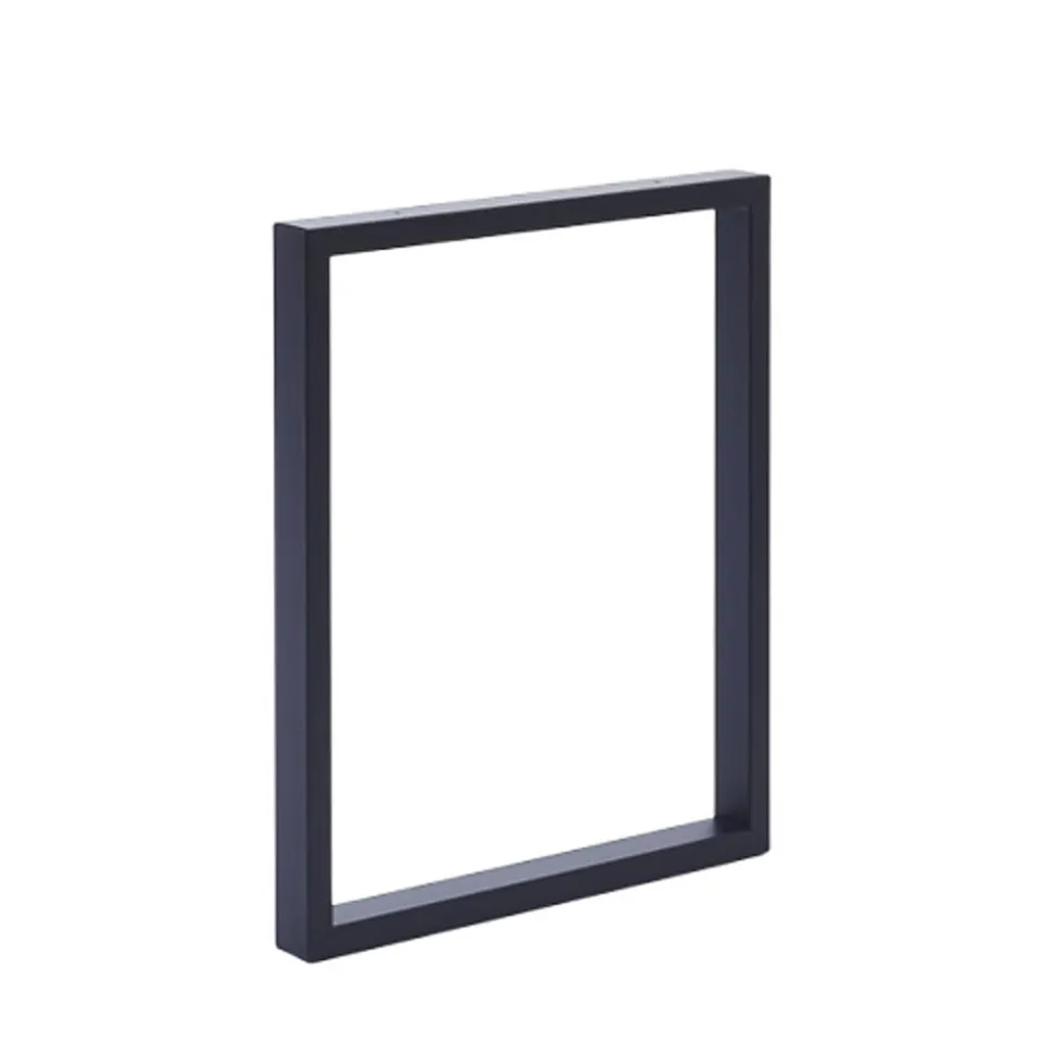 Pied de banc rectangulaire Mottez en acier noir H. 40 cm