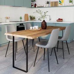 Pied de meuble cadre en acier noir Cime H. 71 cm