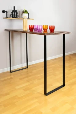 Pied de meuble cadre en acier noir Cime H. 85 cm