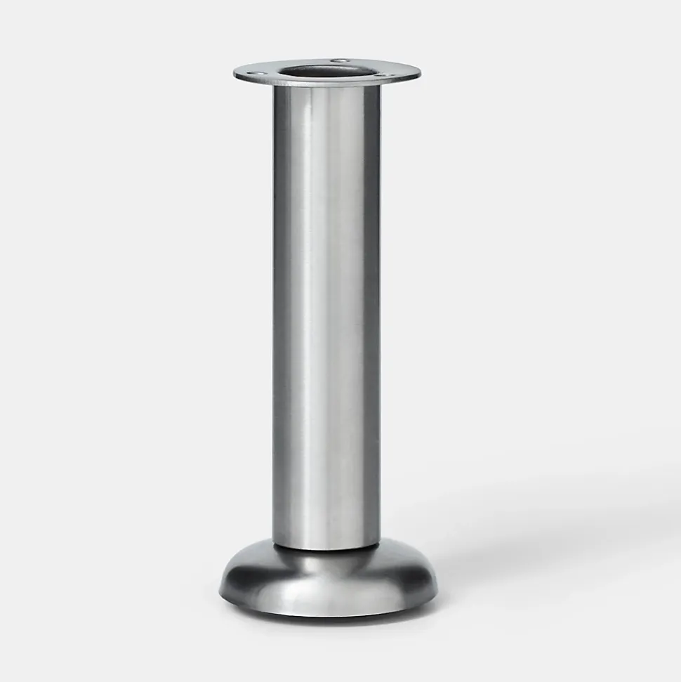 Pied de meuble de cuisine GoodHome Cisely H. 15 / 16.5 cm x ø 6 cm argent, 4 pièces