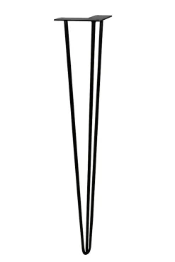 Pied de meuble en triangle en acier noir Cime H. 87 cm