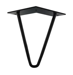 Pied de meuble en triangle en acier noir Cime H. 16 cm