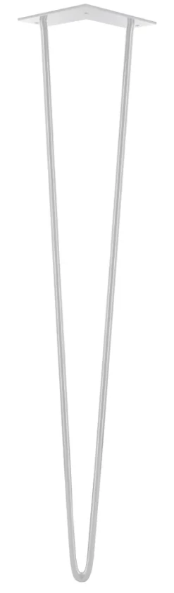 Pied de meuble filaire H. 71 cm Cime acier blanc