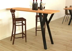 Pied de meuble Yes H. 87 cm Cime acier noir