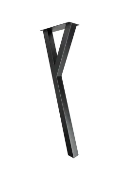Pied de meuble Yes H. 71 cm Cime acier noir
