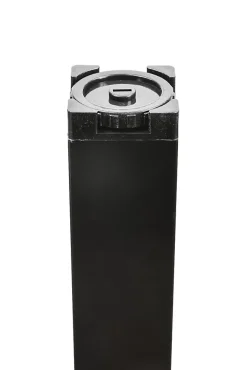 Pied de plan de travail carré en acier époxy noir Cime Zoom H. 70 / 110 cm