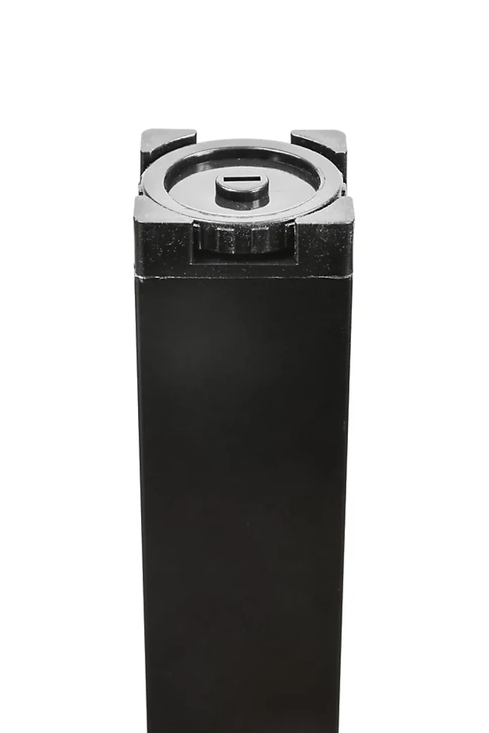 Pied de plan de travail carré en acier époxy noir Cime Zoom H. 70 / 110 cm