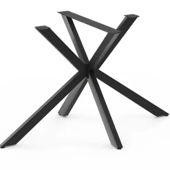 Pied de table araignée ALIX 130 cm métal noir design industriel