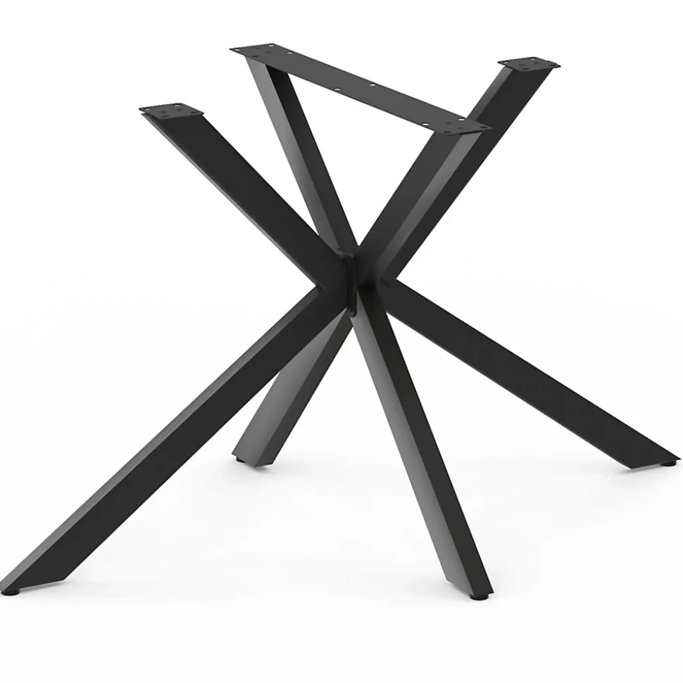 Pied de table araignée ALIX 130 cm métal noir design industriel
