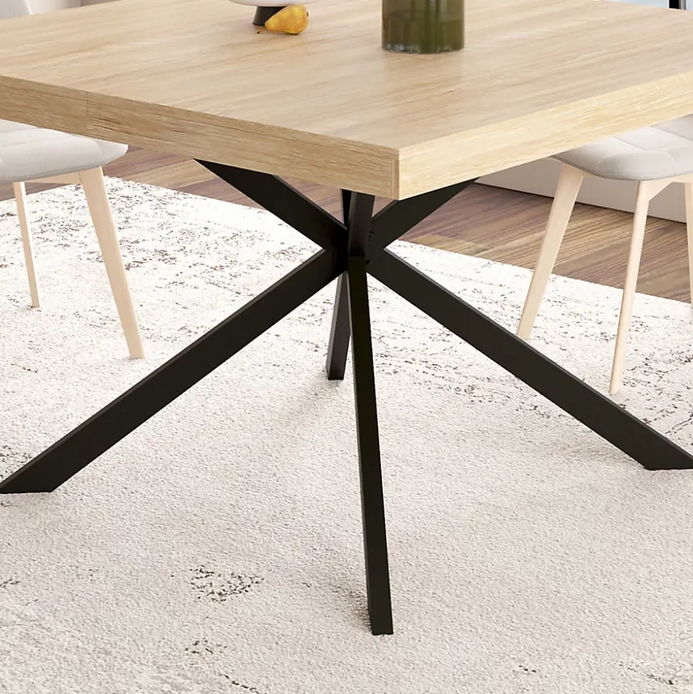 Pied de table araignée ALIX 130 cm métal noir design industriel
