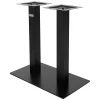 Pied de table double ML-Design hauteur 72 cm noir mat métal acier thermolaqué design industriel