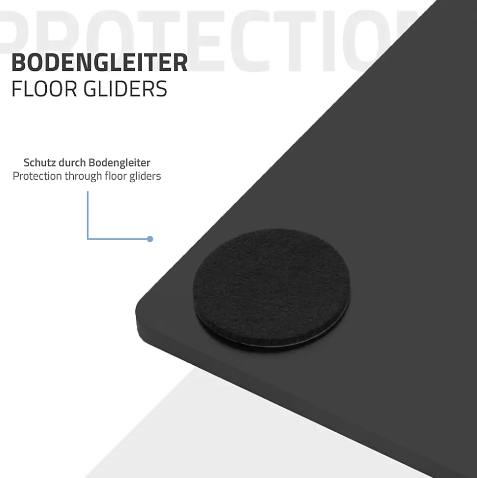 Pied de table double ML-Design hauteur 72 cm noir mat métal acier thermolaqué design industriel