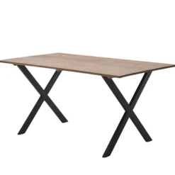 Pied de table en croix Mottez en acier noir H. 71 cm