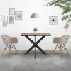 Pied de table ML-Design forme spider 85x71x85 cm noir acier revêtu par poudre design industriel