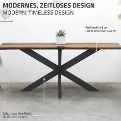 Pied de table ML-Design forme spider 78x71x120 cm noir acier revêtu par poudre design industriel