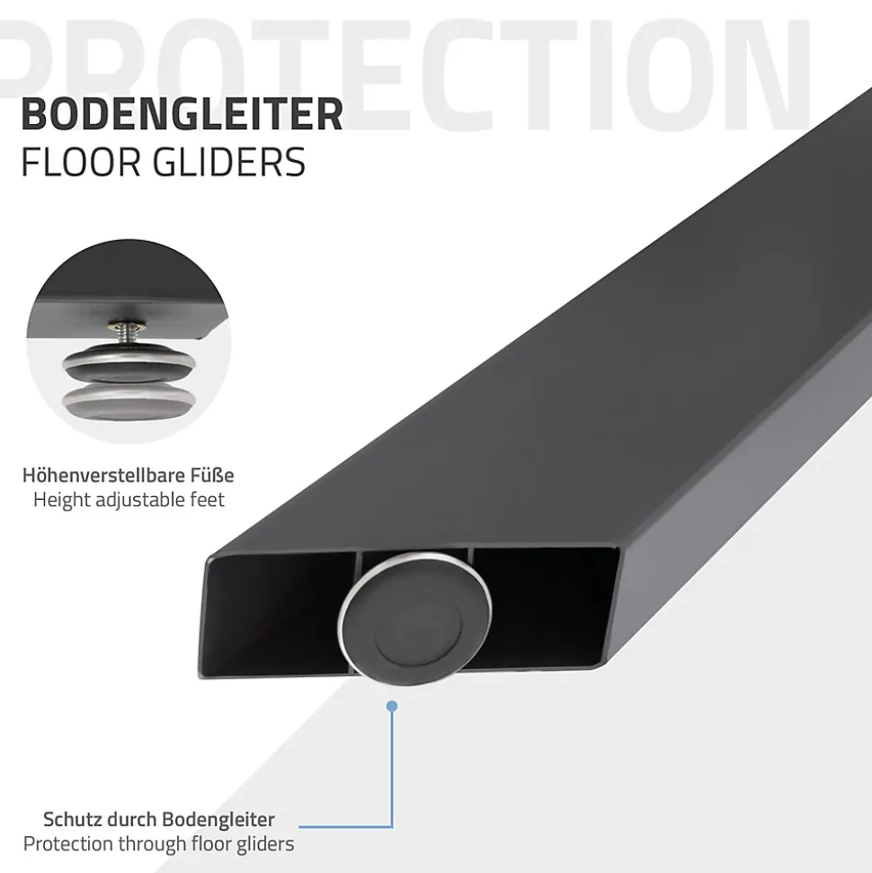 Pied de table ML-Design forme spider 85x71x85cm anthracite acier revêtu par poudre design industriel