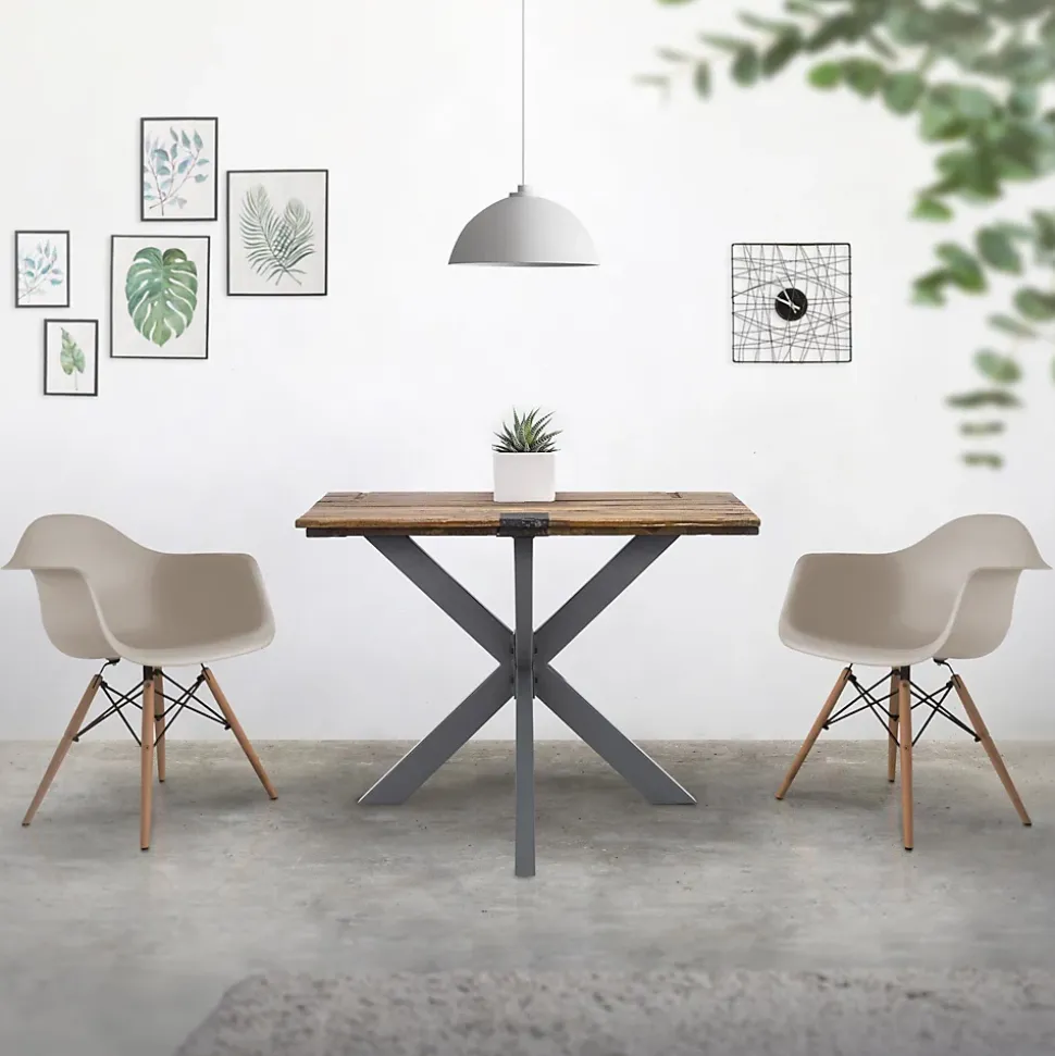 Pied de table ML-Design forme spider 85x71x85cm anthracite acier revêtu par poudre design industriel