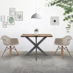Pied de table ML-Design forme spider 85x71x85cm anthracite acier revêtu par poudre design industriel