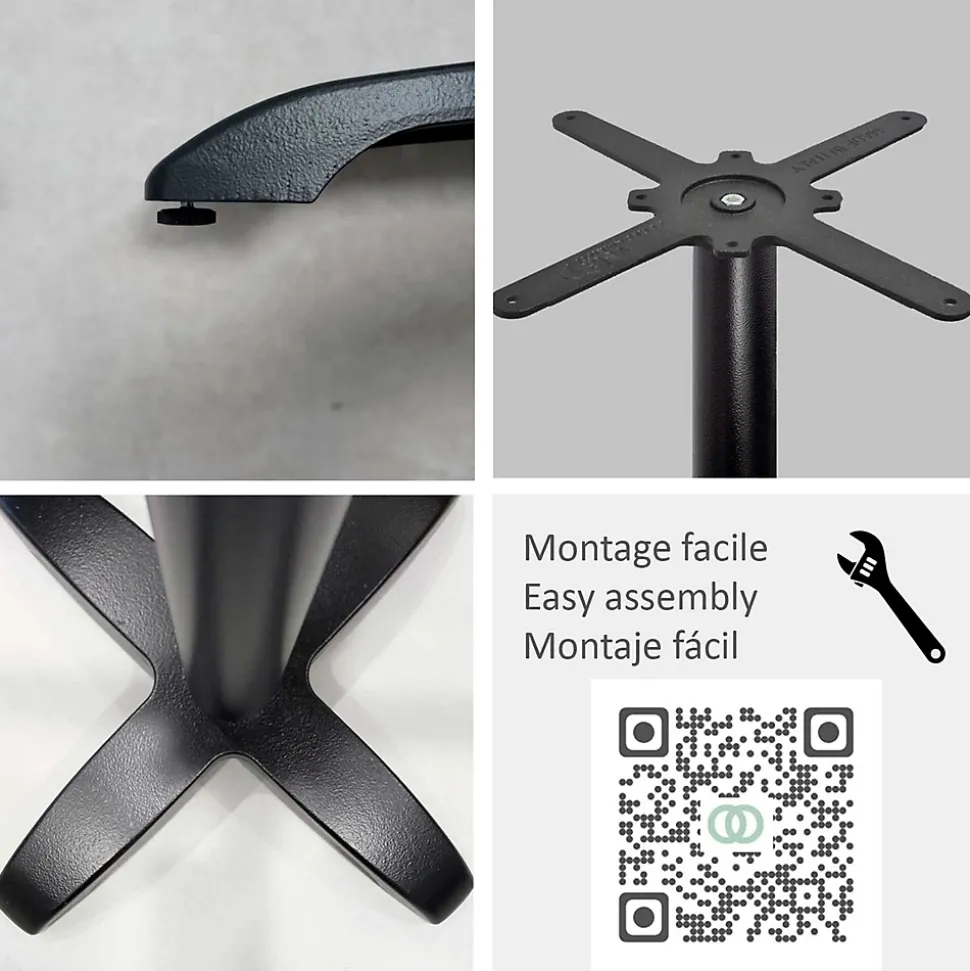 Pied de table modèle Bazila noir - Restootab