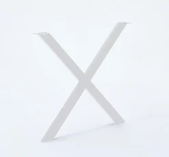 Pied de table modèle X Mottez H. 71 cm métal blanc