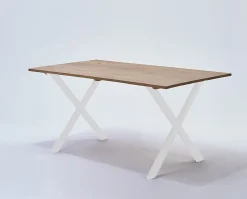 Pied de table modèle X Mottez H. 71 cm métal blanc