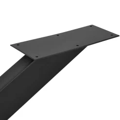 Pied de table Oberau acier fer 120 x 68 x 71 cm noir mat en.casa