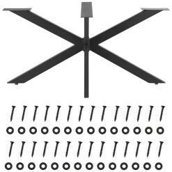 Pied de table Oberau acier fer 120 x 68 x 71 cm noir mat en.casa