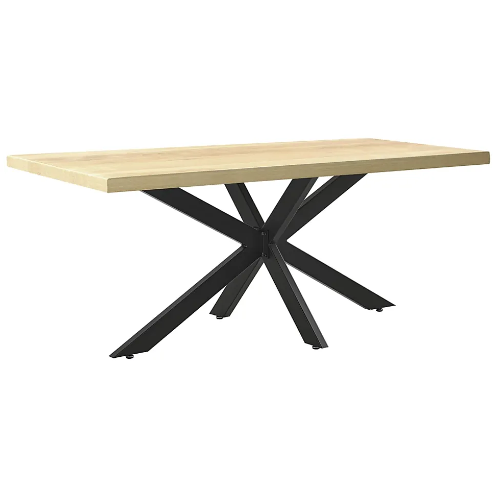 Pied de table Oberau acier fer 120 x 68 x 71 cm noir mat en.casa