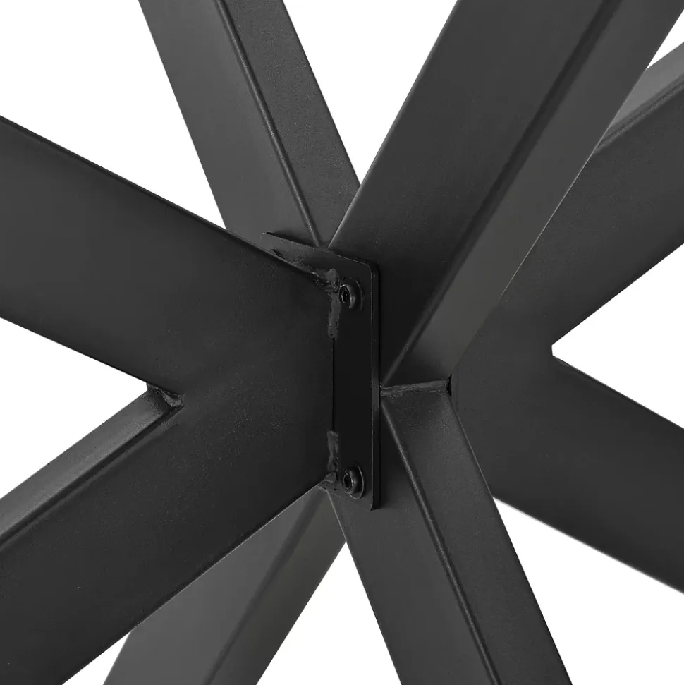 Pied de table Oberau acier fer 120 x 68 x 71 cm noir mat en.casa