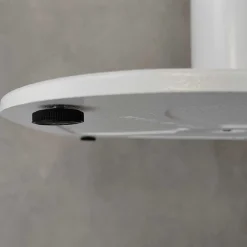 Pied de table pour table rectangulaire, modèle Round blanc - Restootab