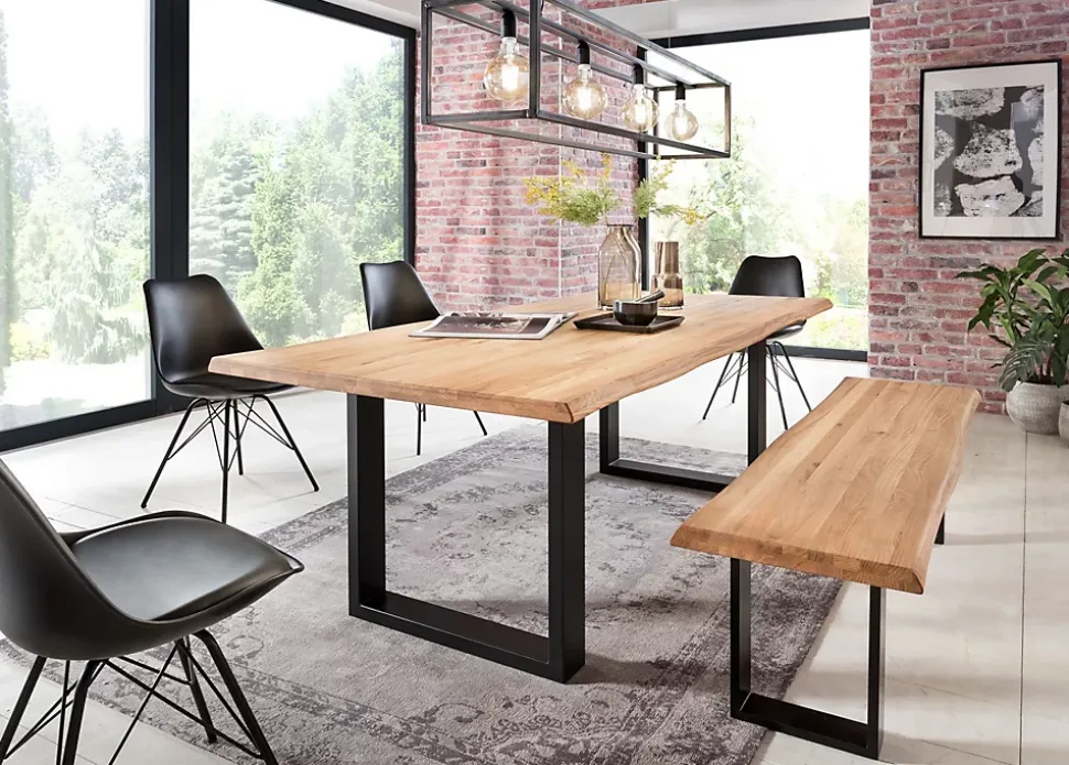 Pied de table rectangle Mottez H. 71 x l. 59 cm métal noir