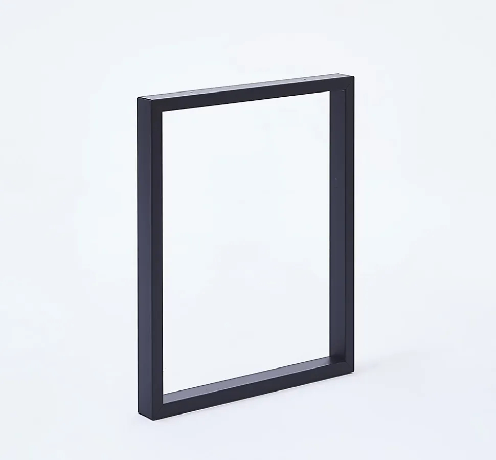 Pied de table rectangle Mottez H. 71 x l. 59 cm métal noir