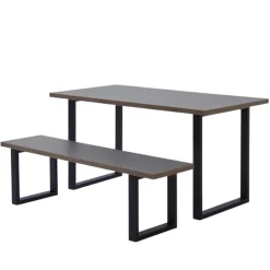 Pied de table rectangulaire Mottez en acier noir H. 71 cm