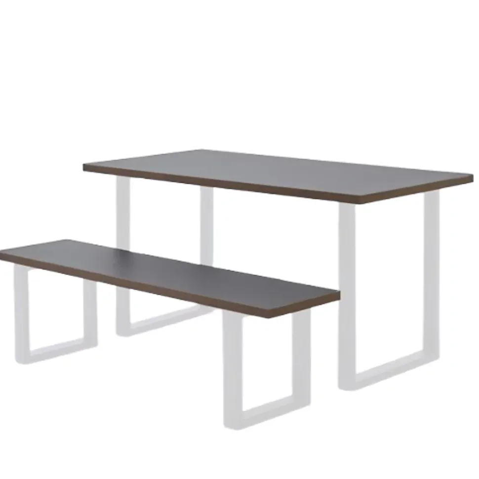 Pied de table rectangulaire Mottez en acier blanc H. 71 cm