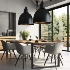 Pied de table rectangulaire Mottez en acier noir H. 71,8 cm