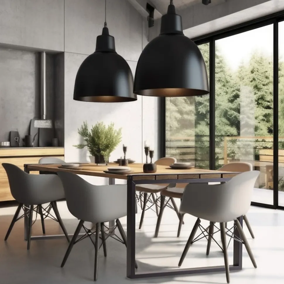 Pied de table rectangulaire Mottez en acier noir H. 71,8 cm