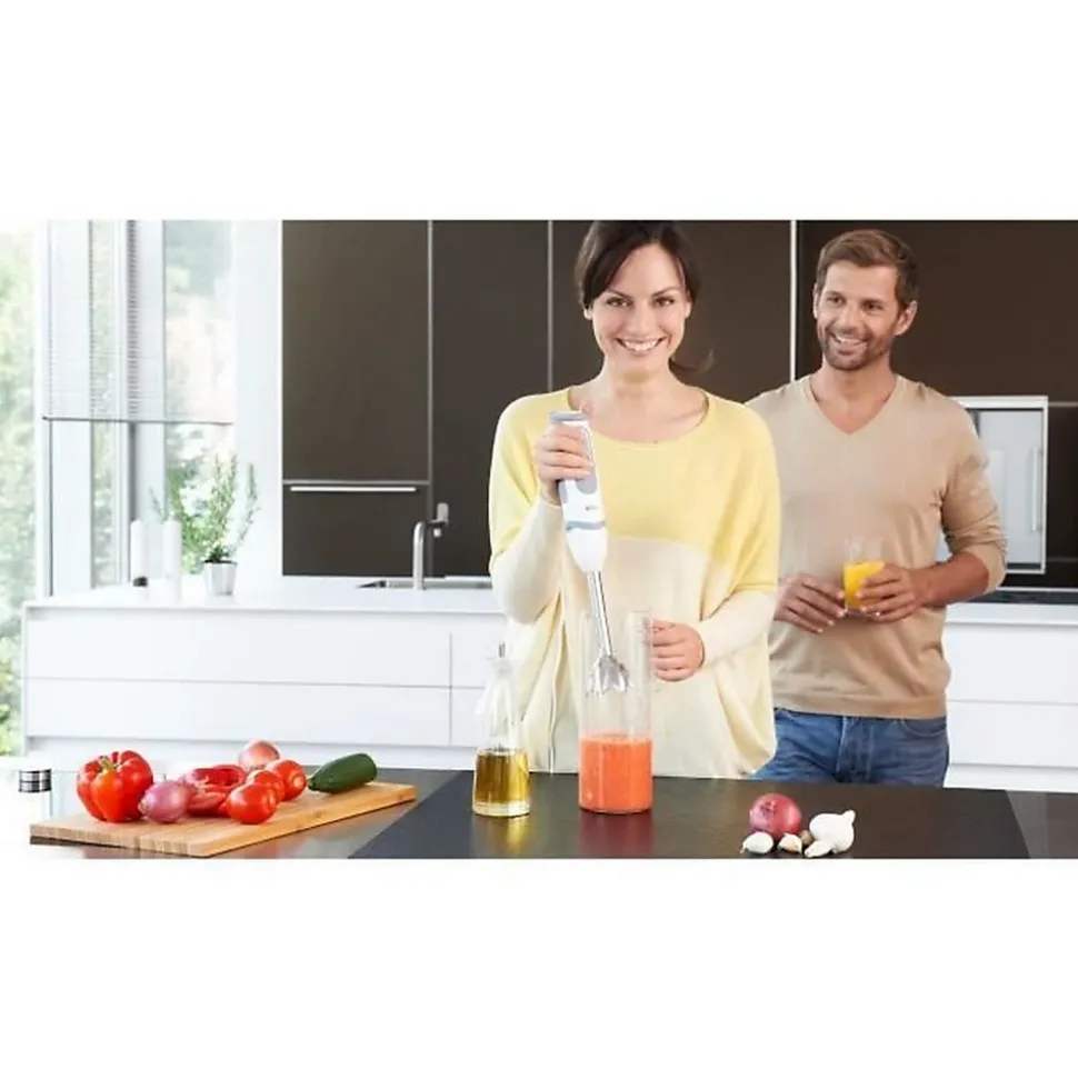 Pied mixeur - BRAUN - MultiQuick 5 Vario MQ5245WH - Moteur 1000 W - 21 vitesses - Easy Click System Plus