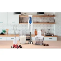 Pied mixeur BRAUN MQ20.236M - Moteur 600 W - 2 vitesses - Systeme EasyTwist