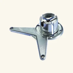 Pied plan de travail réglable Rond Chromé H 87 x l 6 cm