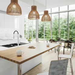 Pied plan de travail réglable Rond Chromé H 87 x l 6 cm