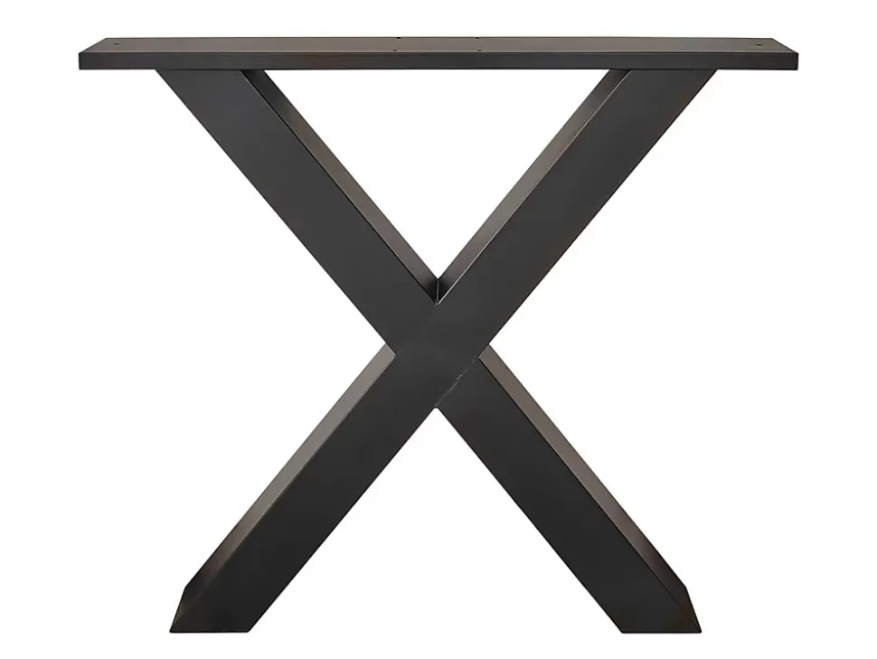 Pieds en métal en forme de X, 84x71 cm, Support, Tréteau, Pour Plateaux de Table, Noir