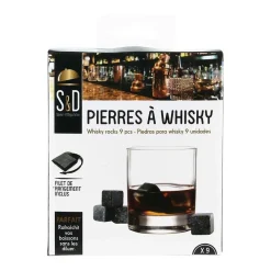 Pierres à whisky avec filet de rangement