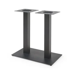 Piétement de table Vadejord acier laqué 70 x 40 x 73 cm noir en.casa