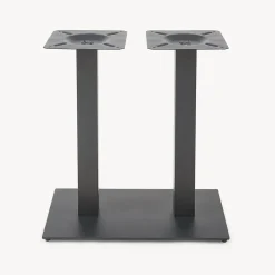 Piétement de table Vadejord acier laqué 70 x 40 x 73 cm noir en.casa