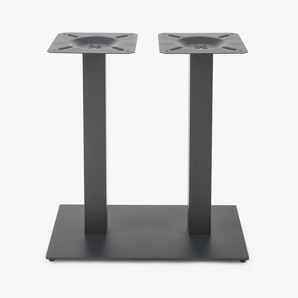 Piétement de table Vadejord acier laqué 70 x 40 x 73 cm noir en.casa