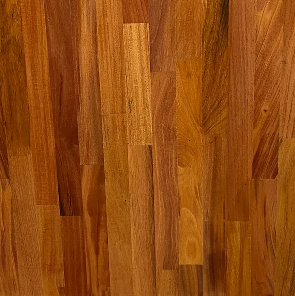 Plan de travail acajou massif huilé lamellé collé abouté 2000 x 650 x 36 mm