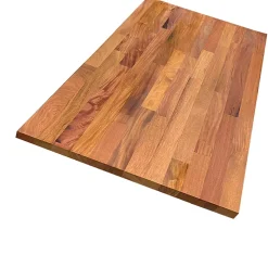 Plan de travail acajou massif huilé lamellé collé abouté 2500 x 650 x 36 mm