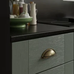 Plan de travail aggloméré aspect pierre foncée GoodHome OPP L.180 x l.62 x Ép.2,8 cm